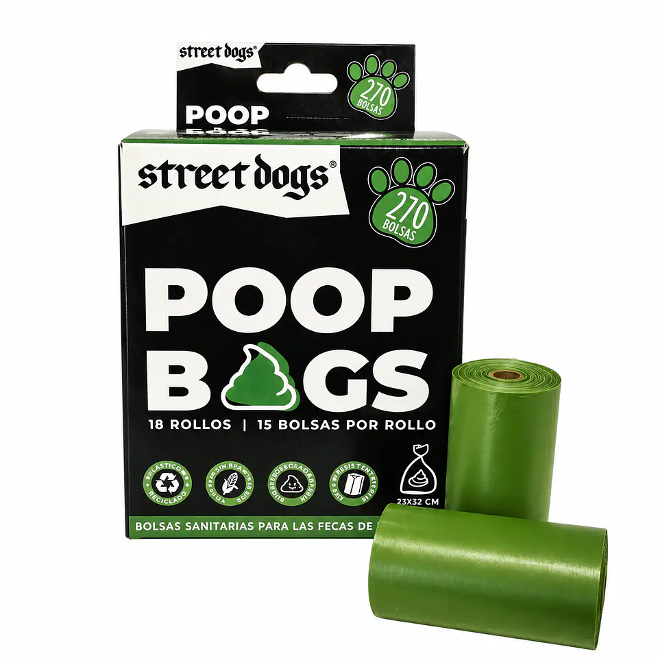 Street Dogs Bolsas Biodegradables para Perros 18 Rollos – 270 Unidades 1
