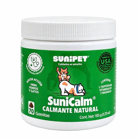 SuniCalm Sunipet 70 Gomitas – Calmante Natural para Perros y Gatos