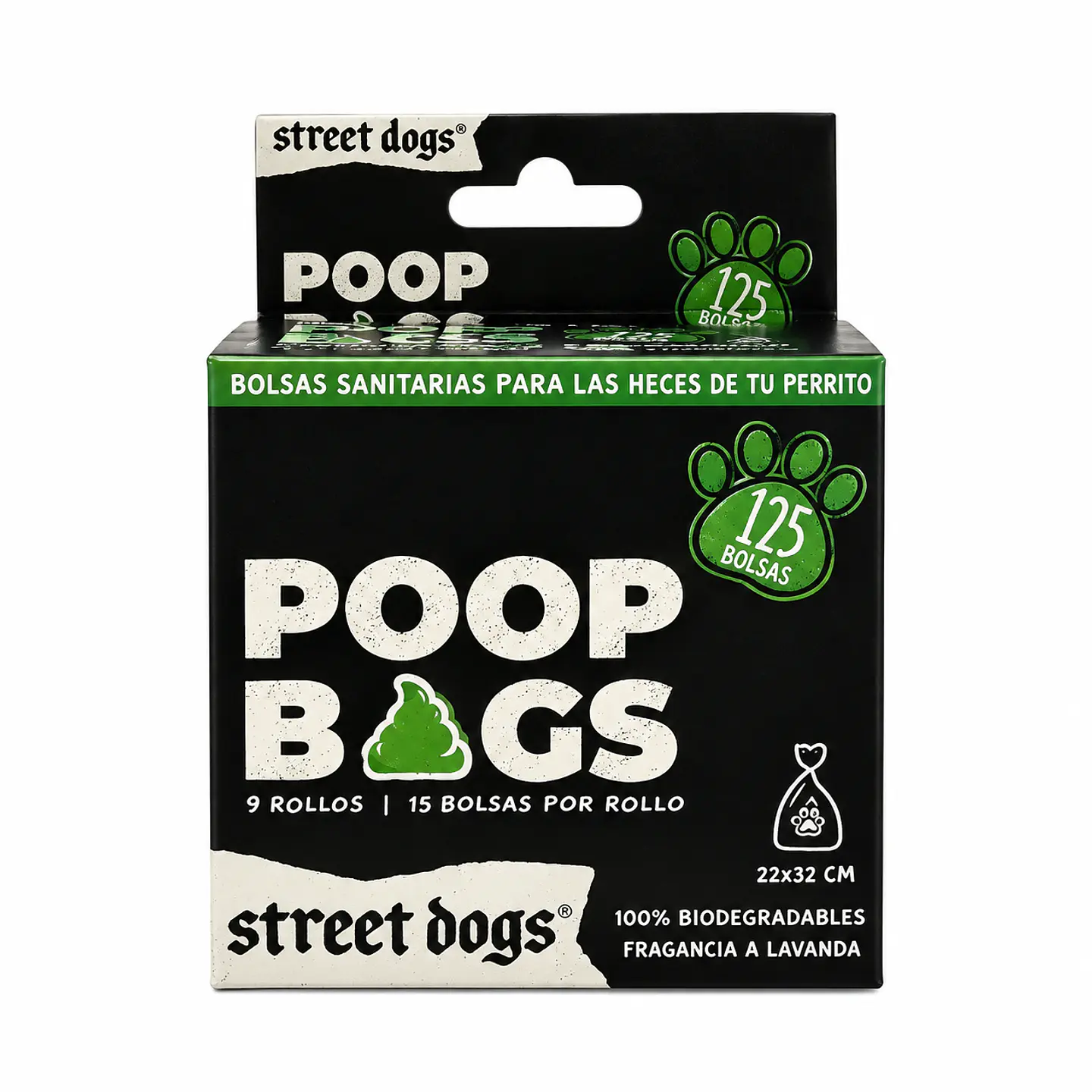 Street Dogs Bolsas Biodegradables 9 Rollos – 135 Bolsas para Perros 1