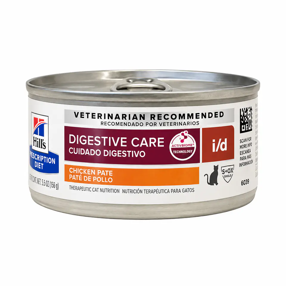 Hill’s Prescription Diet i/d Digestive Care Paté de Pollo 156 g para Gatos 1