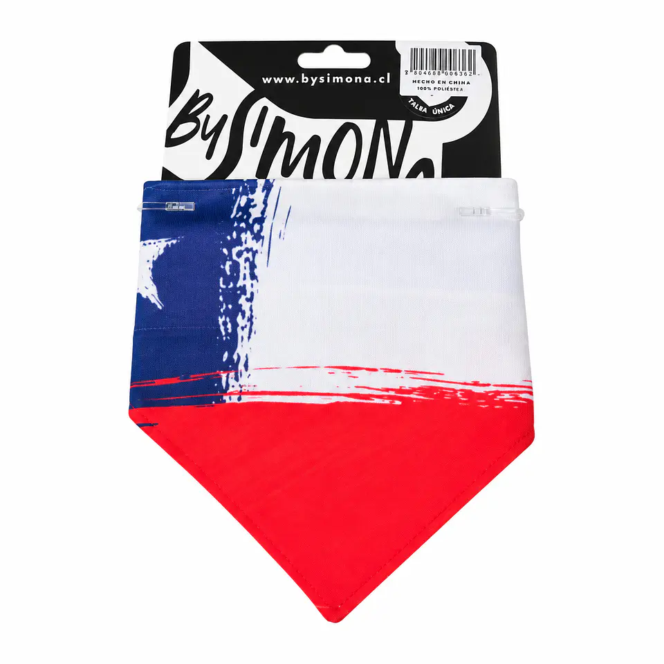 By Simona Bandana Bandera Chilena para Perros Talla L 1