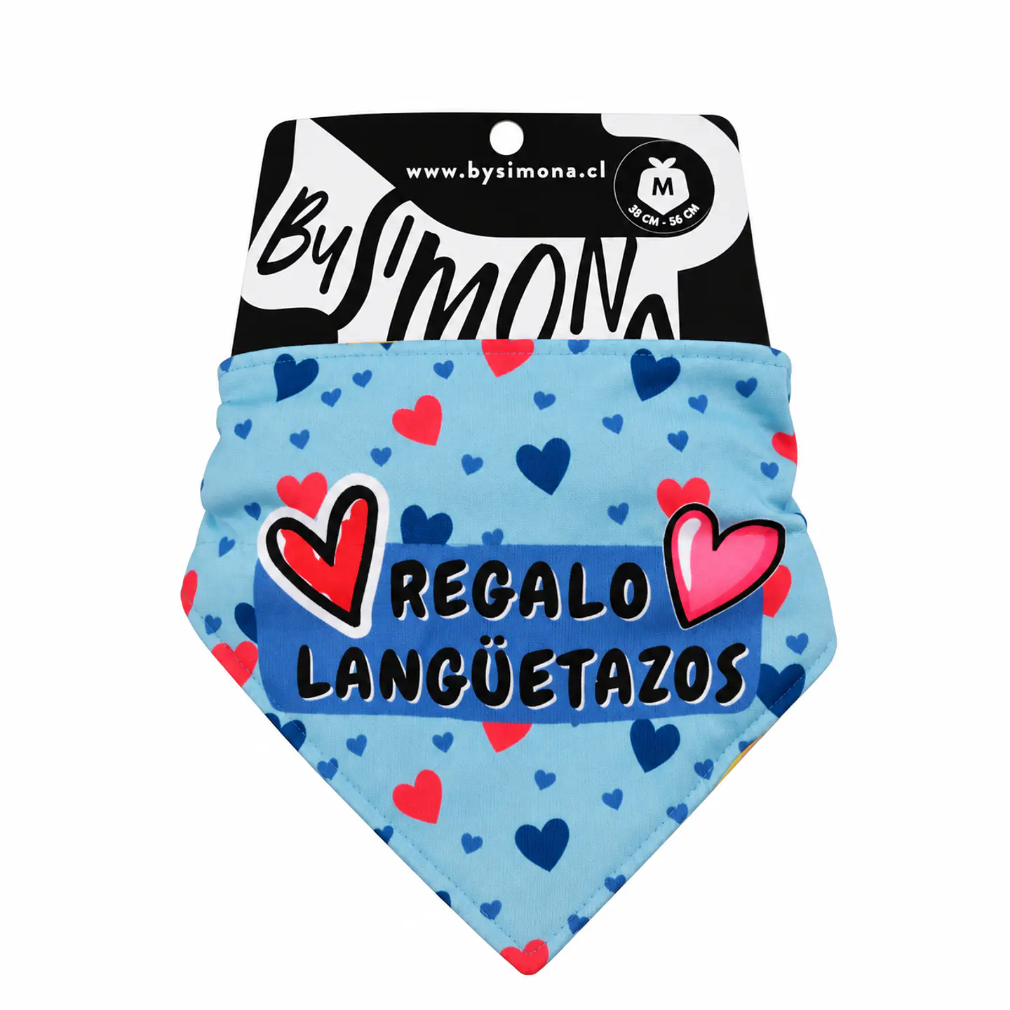 BySimona Bandana Regalo Lengüetazos para Perros Talla L 1