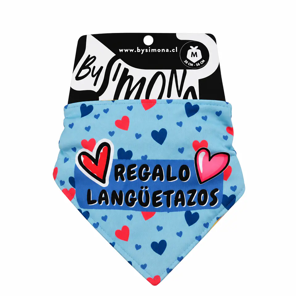 BySimona Bandana Regalo Lengüetazos para Perros Talla L 1