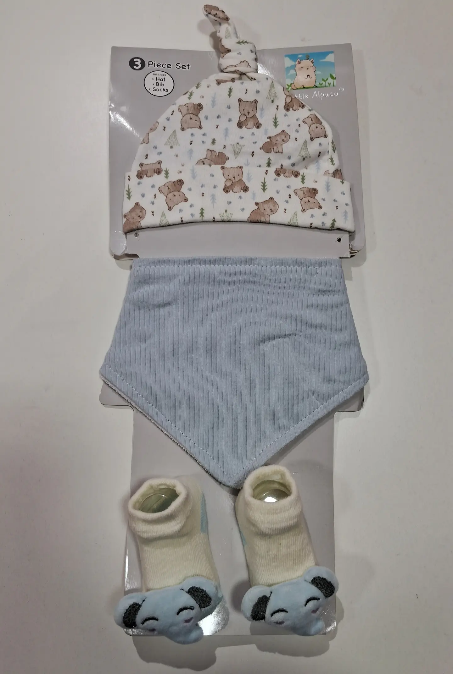 Set gorro+bandana + calceta bebe niño 2