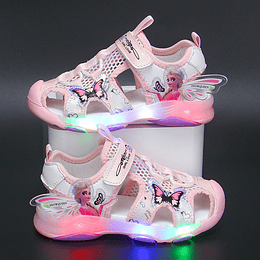 Sandalias Frozen Rosdas con Luces LED