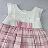 Vestido Lucia Manga corta Rosado con Blanco