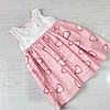 Vestido para niña de Corazones rosado con Blanco