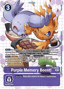 Purple Memory Boost! - P-040 (Next Adventure Box Promotion Pack) - Digimon Promotion Cards (D-PR)