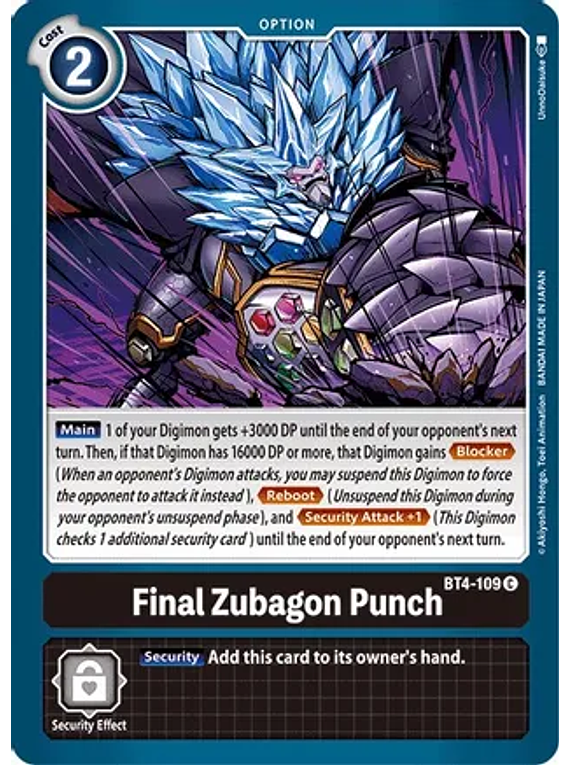 Final Zubagon Punch - Great Legend (BT04)