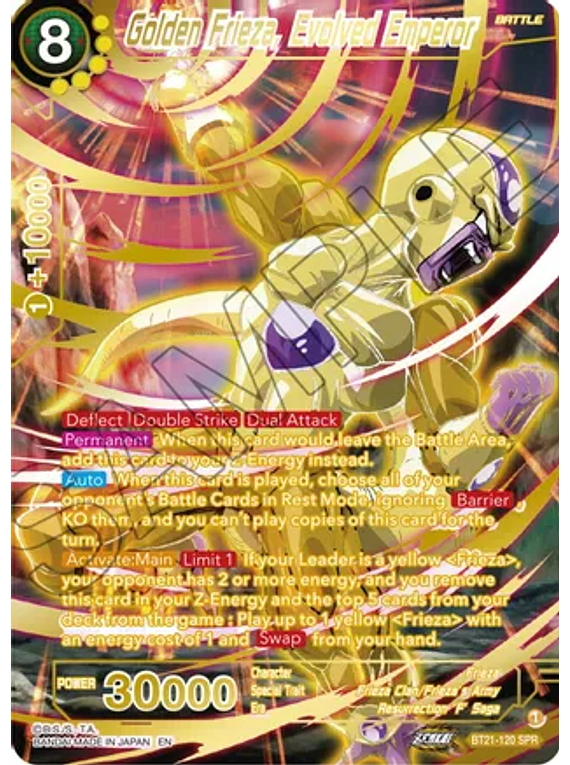 Golden Frieza, Evolved Emperor (SPR) - Wild Resurgence (BT21)