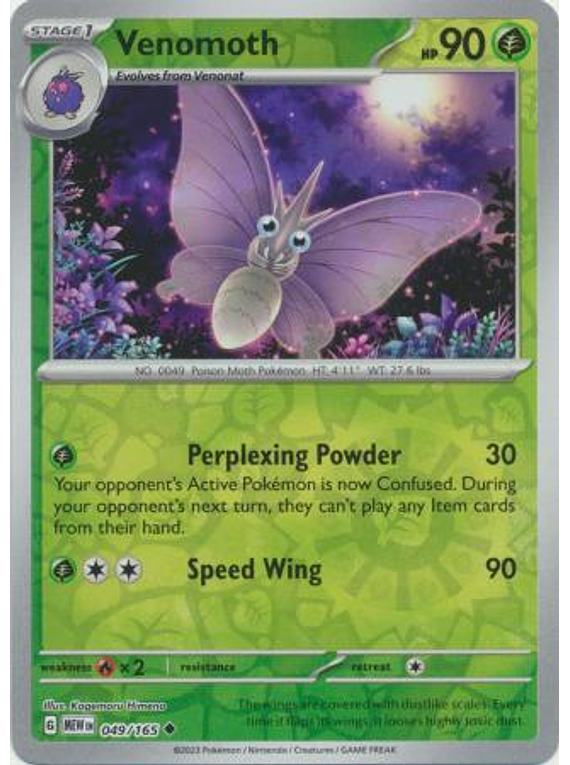 Venomoth - 049/165 - Uncommon Reverse Holo