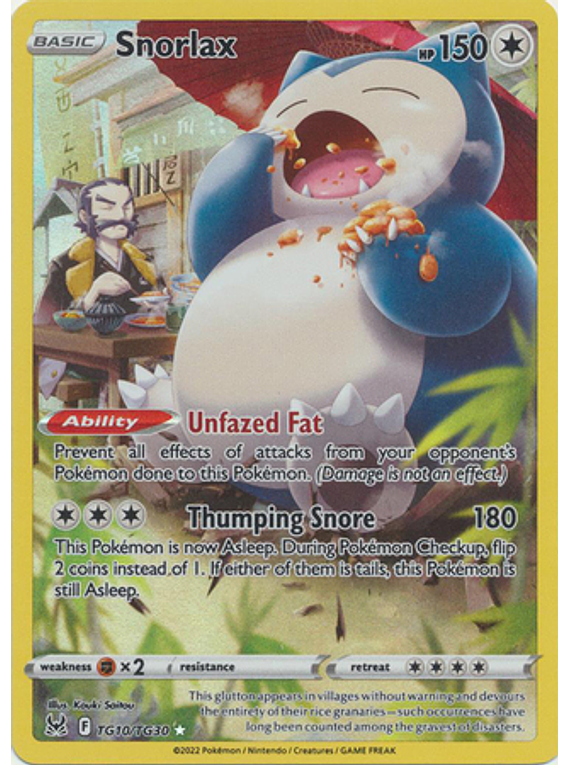 Snorlax - TG10/TG30 - Holo Rare