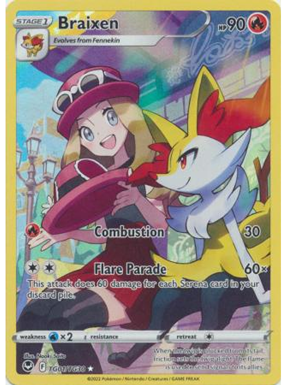 Braixen - TG01/TG30 - Holo Rare (Portuges)