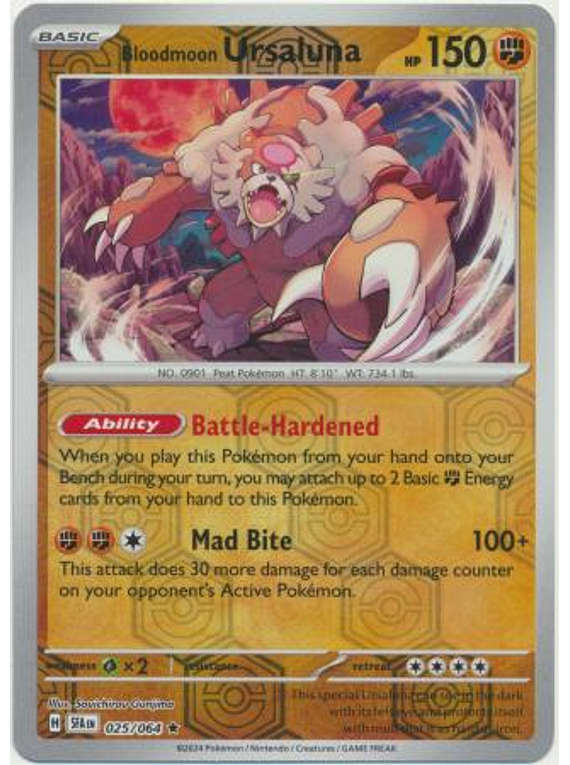 Bloodmoon Ursaluna - 025/064 - Reverse Holo Rare