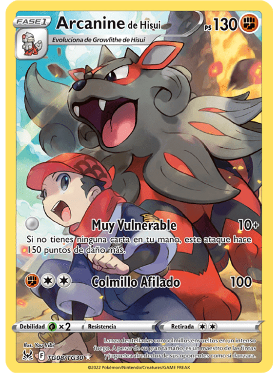 Hisuian Arcanine - TG08/TG30 - Ultra Rare (Latino)