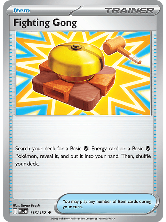 Fighting Gong - 116/132 - Reverse Holofoil