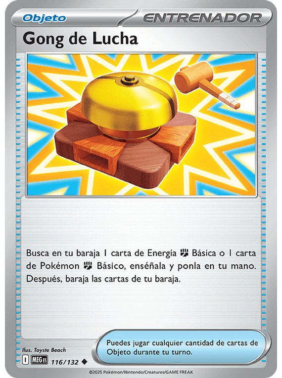 Fighting Gong - 116/132 - Reverse Holofoil (Latino)