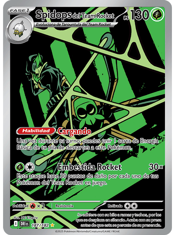 eam Rocket's Spidops - 187/182 - Illustration Rare (Latino)