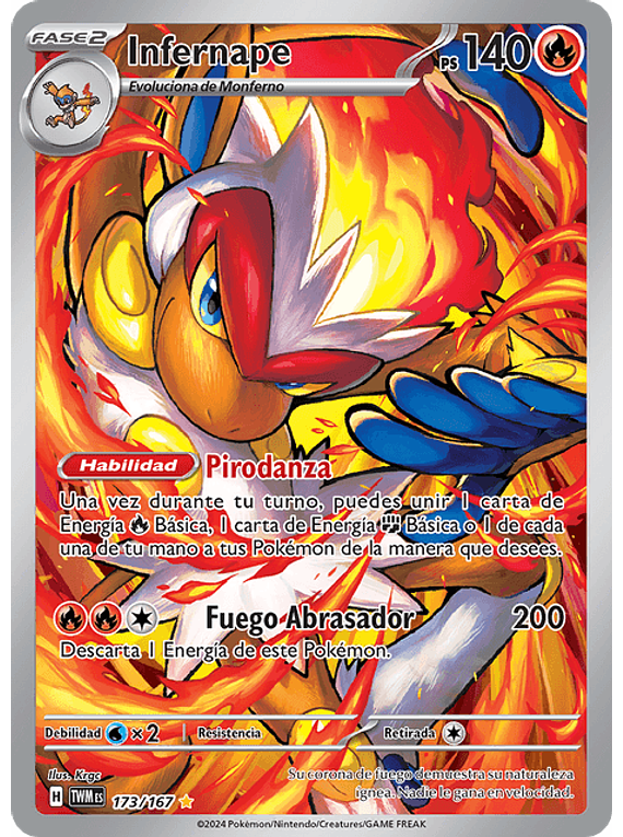 Infernape - 173/167 - Illustration Rare (Latino)