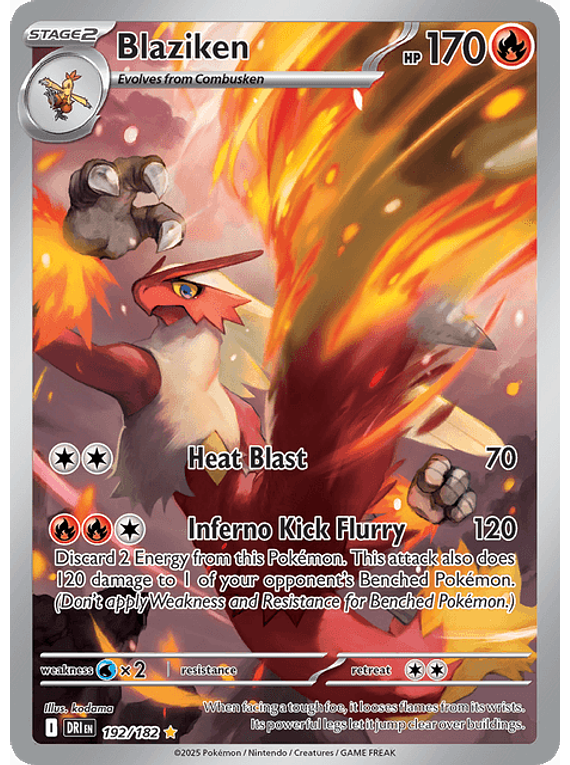 Blaziken - 192/182 - Illustration Rare (Latino)
