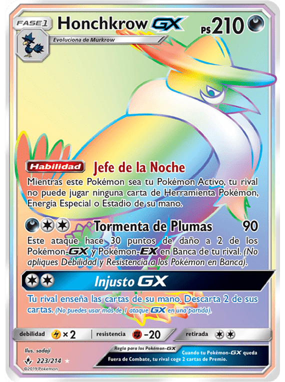 Honchkrow GX - 223/214 - Secret Rare (Latino)
