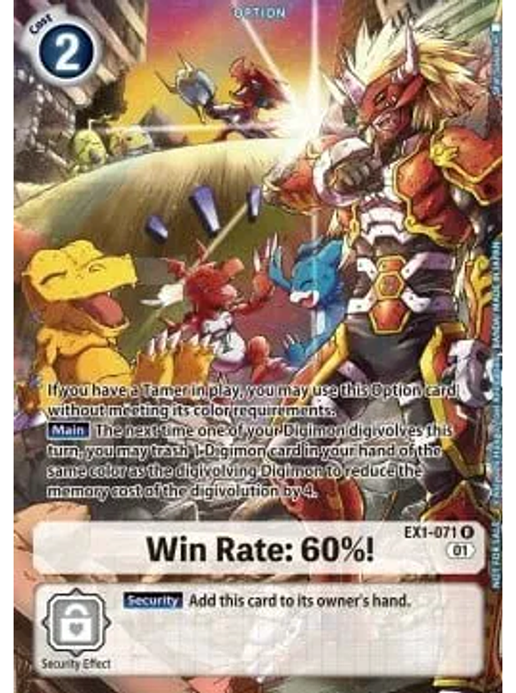 Win Rate: 60%! - EX1-071 - Tamer's Evolution
