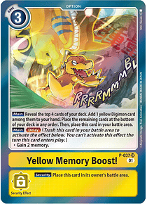 Yellow Memory Boost! - P-037 - Digimon Promotion Cards