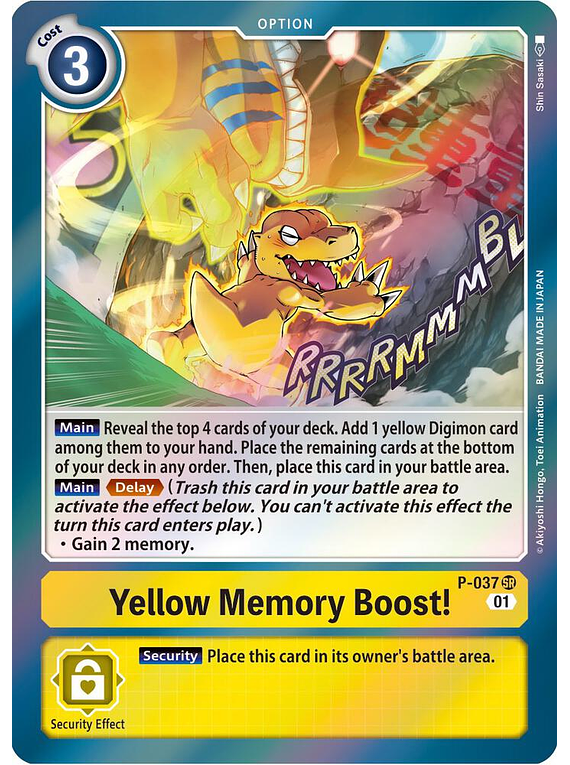 Yellow Memory Boost! - P-037 - Digimon Promotion Cards