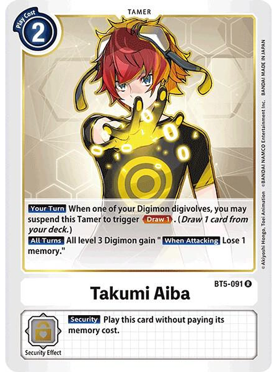 Takumi Aiba - BT5-091 - Rare