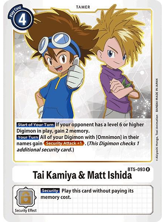 Tai Kamiya & Matt Ishida - BT5-093 - Rare