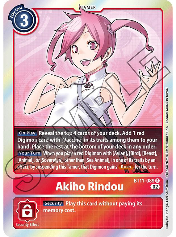 Akiho Rindou - BT11-089 - Rare
