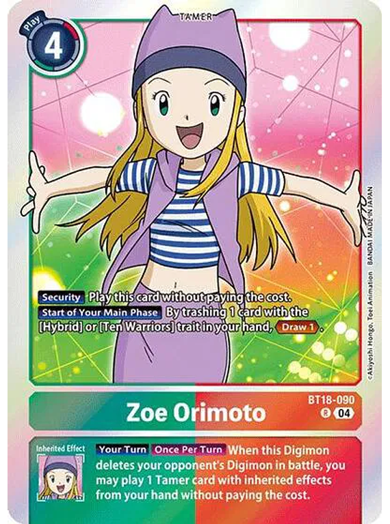 Zoe Orimoto - BT18-090 - Rare