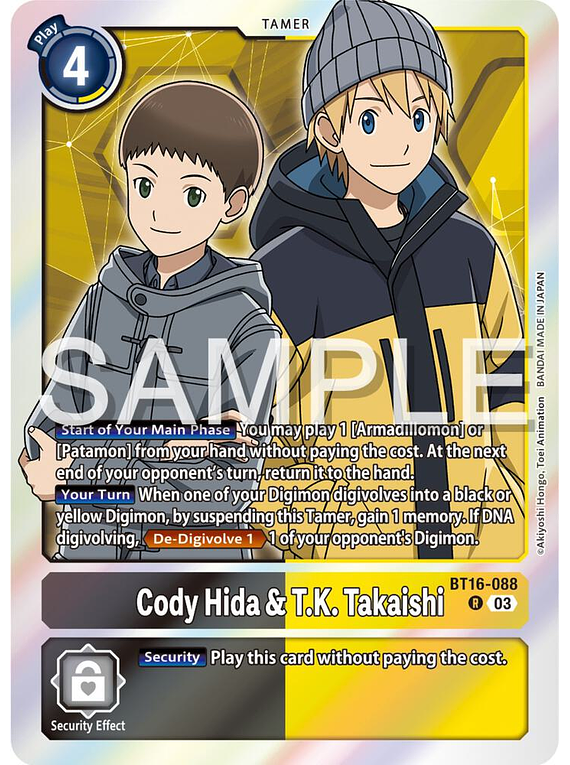 Cody Hida & T.K. Takaishi - BT16-088 - Rare