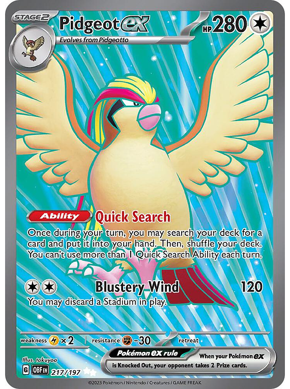 Pidgeot ex - 217/197 - Ultra Rare