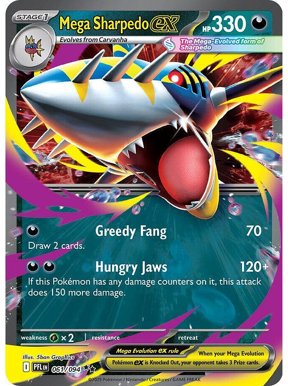 Mega Sharpedo ex - 061/094 - Double Rare