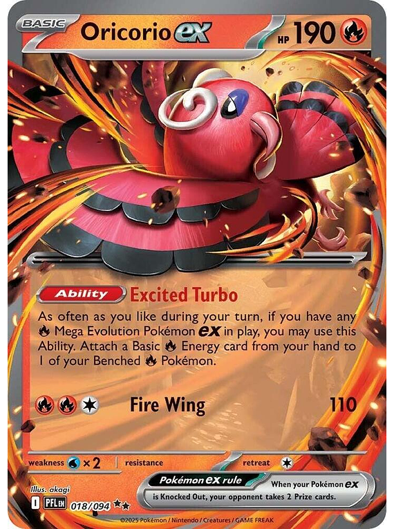 Oricorio ex - 018/094 - Double Rare