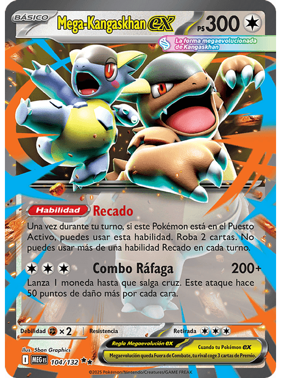 Mega Kangaskhan ex - 104/132 - Double Rare (Latino)