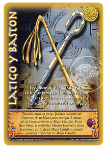 Látigo y Bastón (112-364 Aniversario RA)