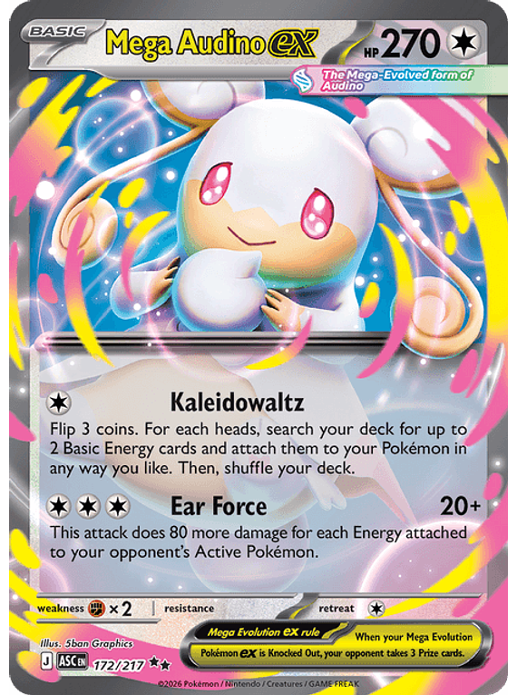 Mega Audino ex - 172/217 - Double Rare