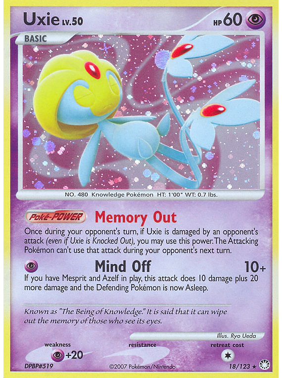 Uxie - 018/123 - Holo Rare