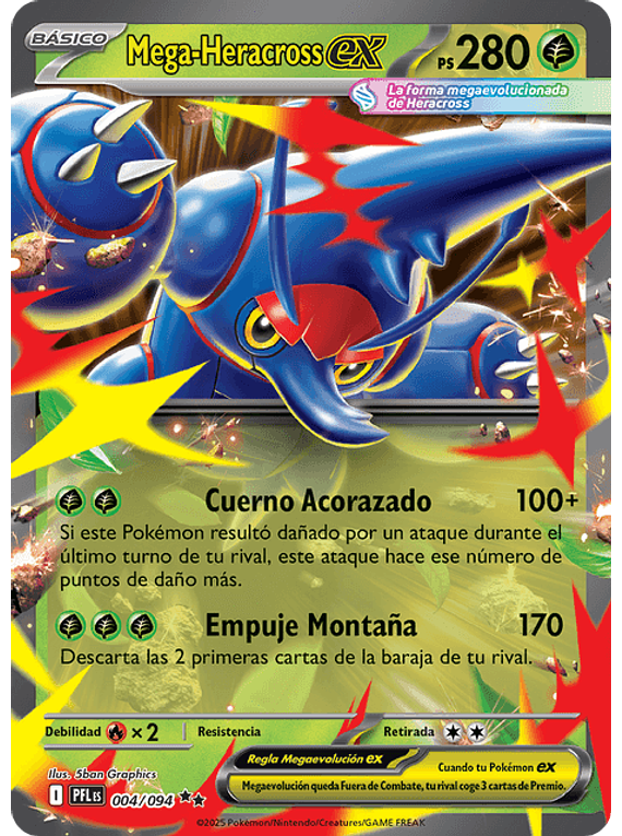 Mega Heracross ex - 004/094 - Double Rare (Latino)