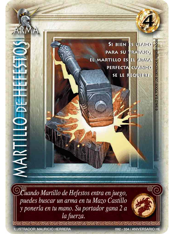 Martillo de Hefestos (032-334 Aniversario HE)
