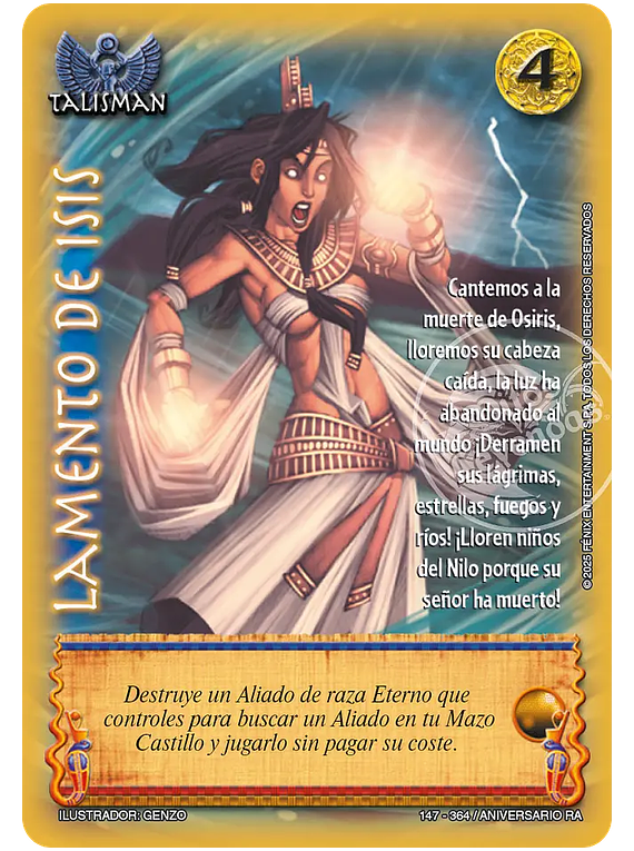 Lamento de Isis (147-364 Aniversario RA)