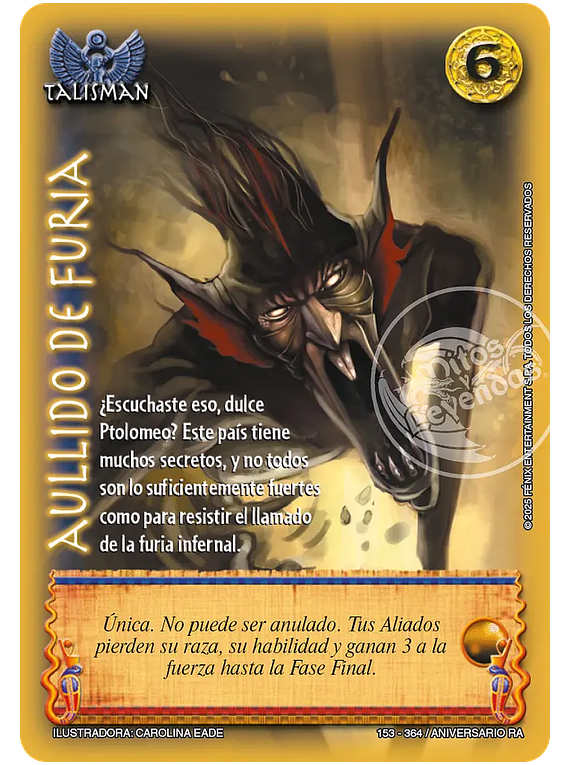 Aullido de furia (153-364 Aniversario RA)