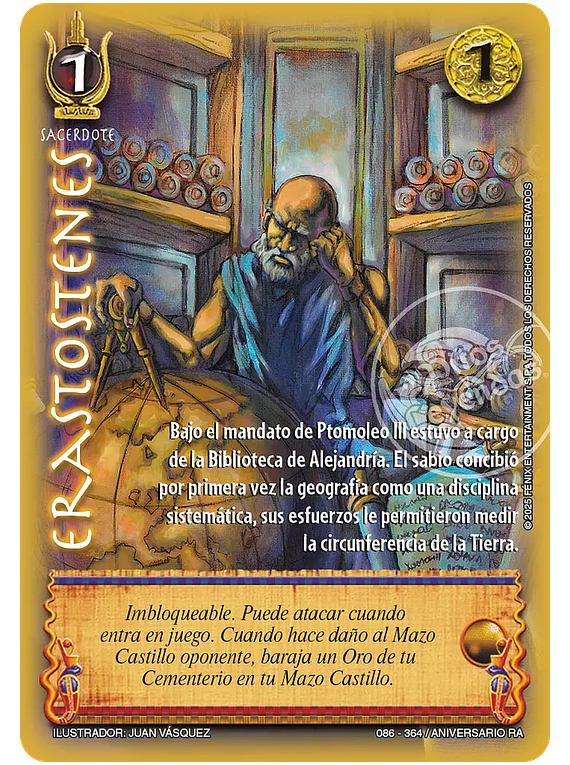 Erastostenes (086-364 Aniversario RA)