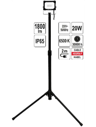 REFLECTOR LED SMD CON SOPORTE 20W 1800LM