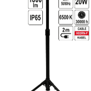 REFLECTOR LED SMD CON SOPORTE 20W 1800LM