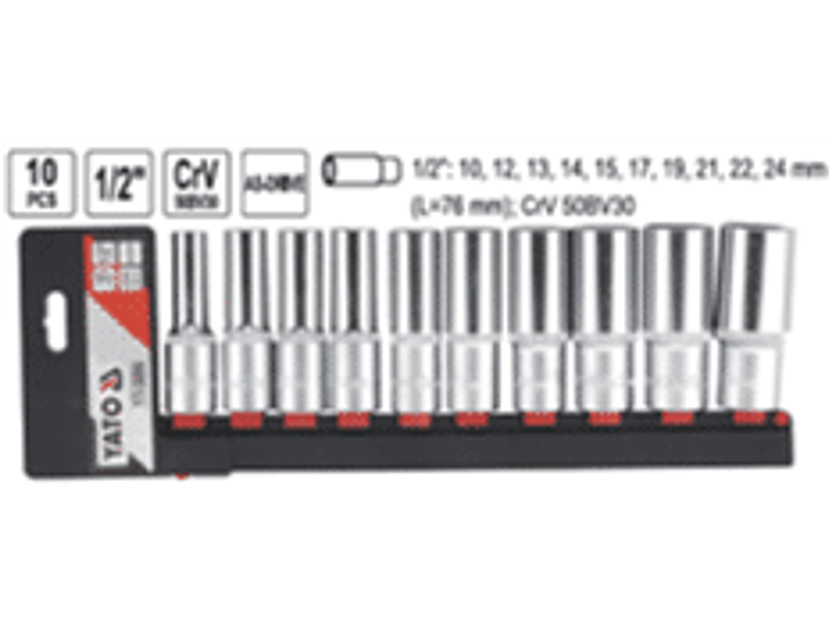 Juego de dados hexagonales largos de 1/2