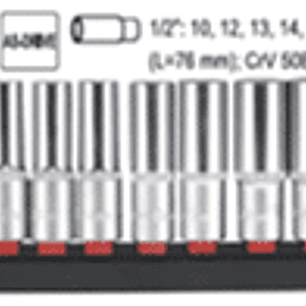 Juego de dados hexagonales largos de 1/2