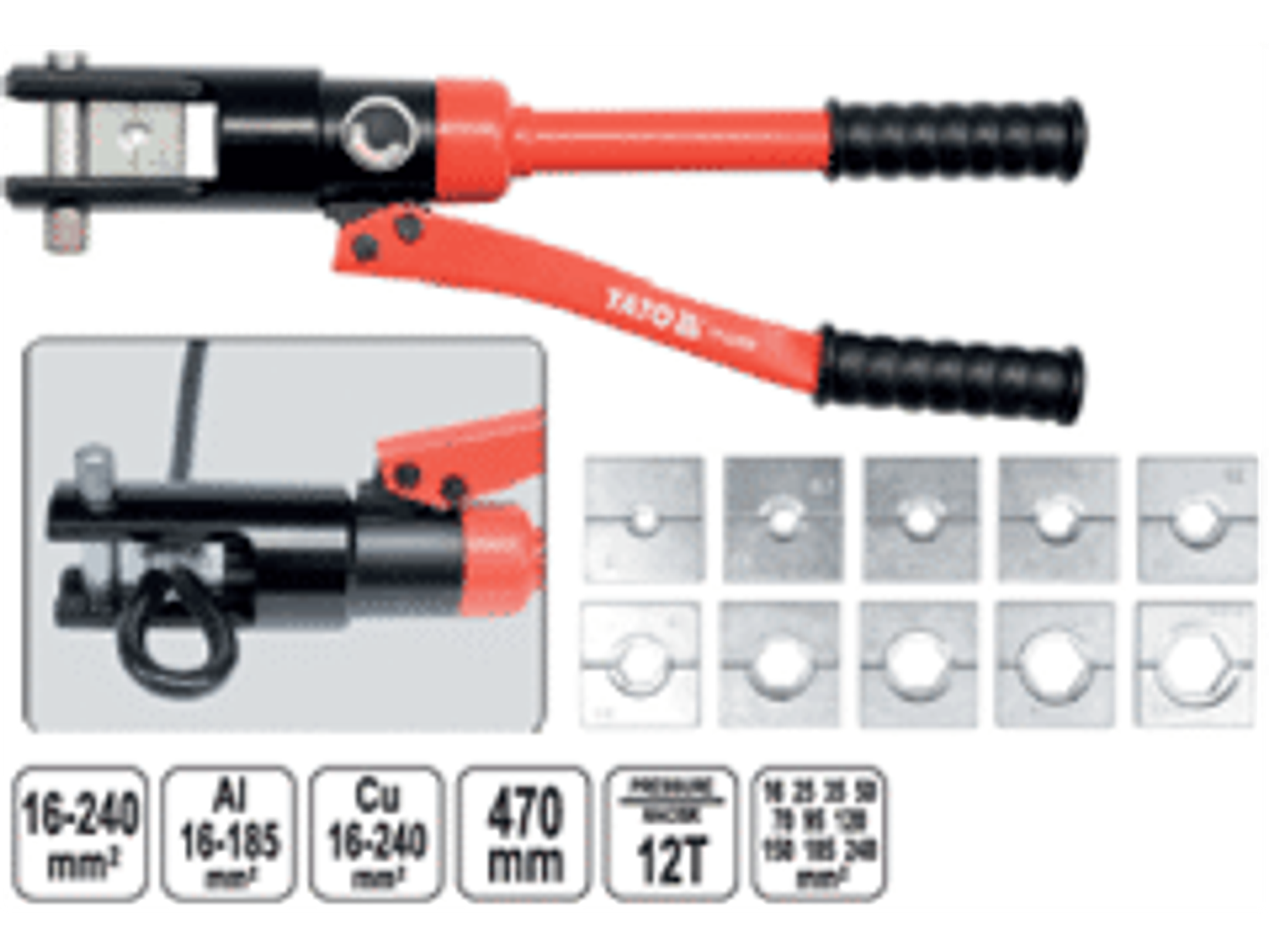 Alicate hidráulico 16-240 mm2